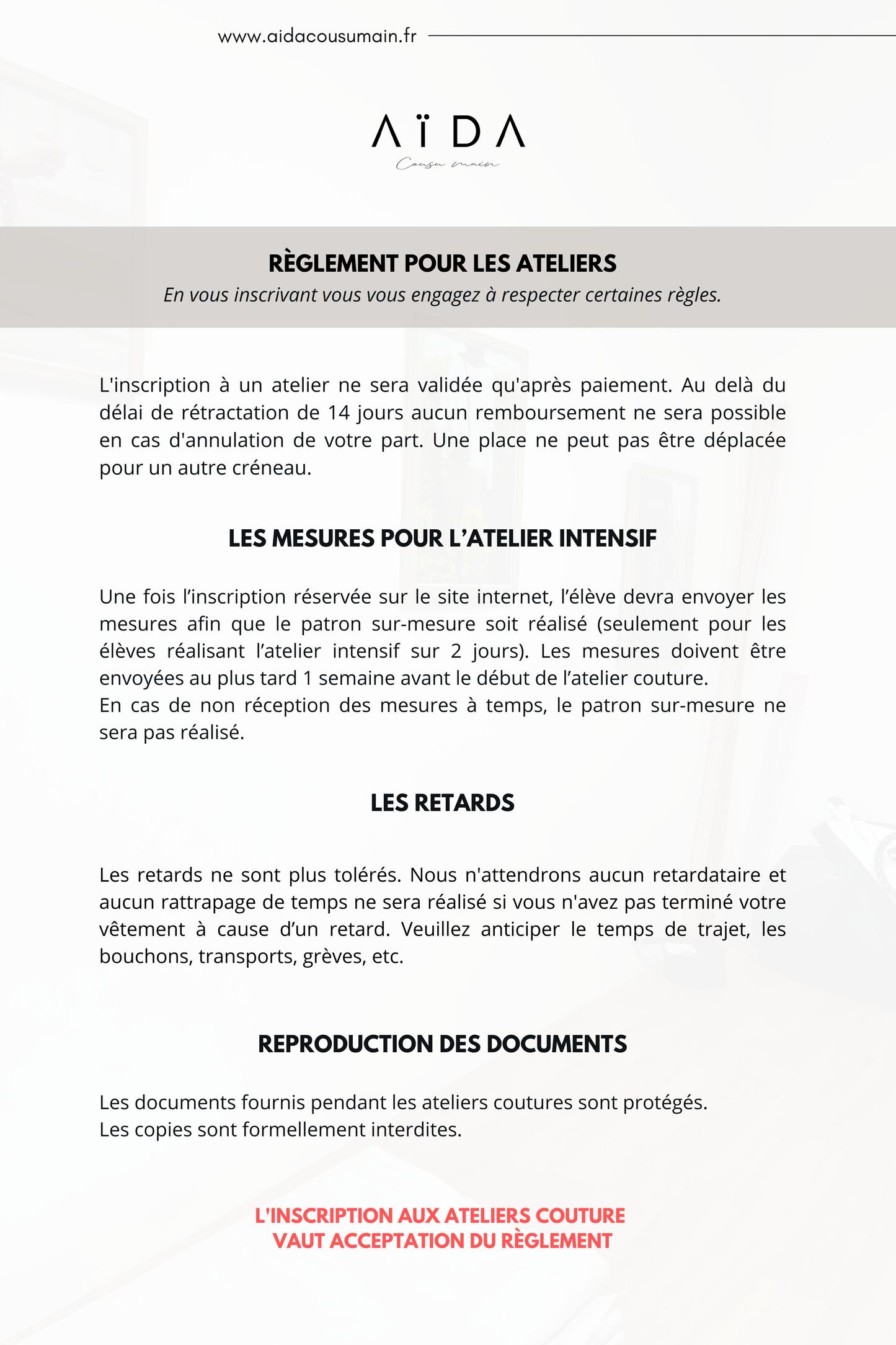 Atelier couture | 2 jours intensif pour débutant